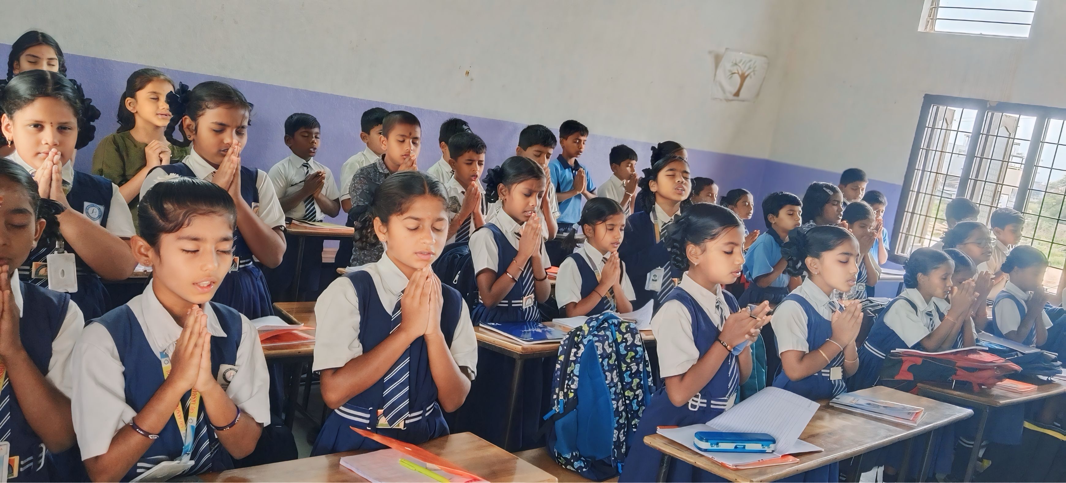 Students in smart classroom